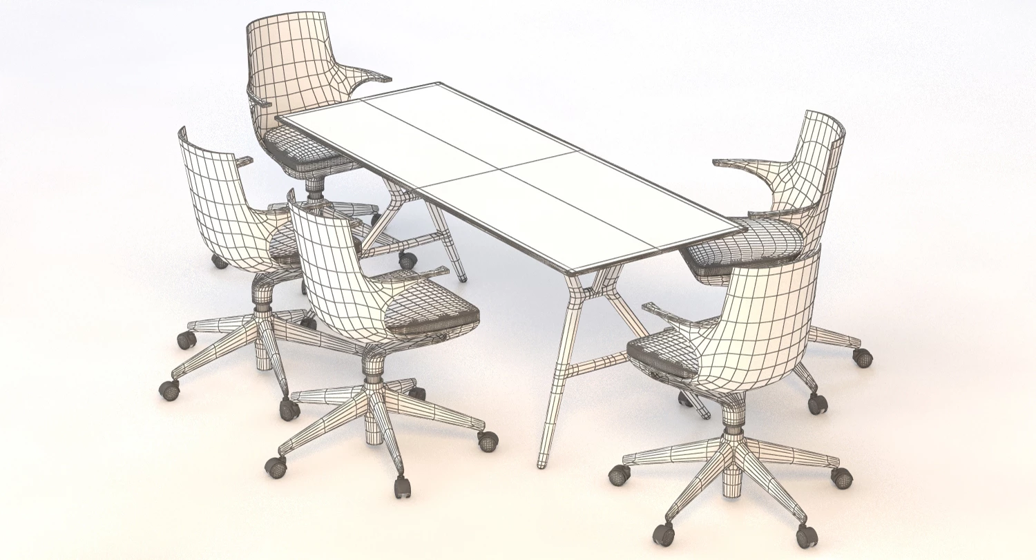 Spoon Chair And Table 3D Model_010