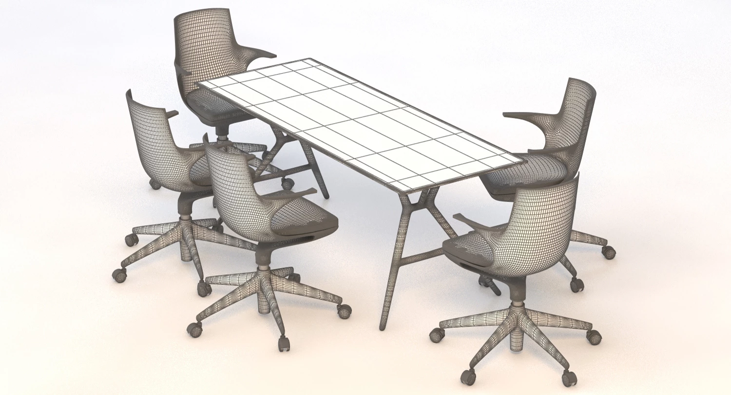 Spoon Chair And Table 3D Model_09
