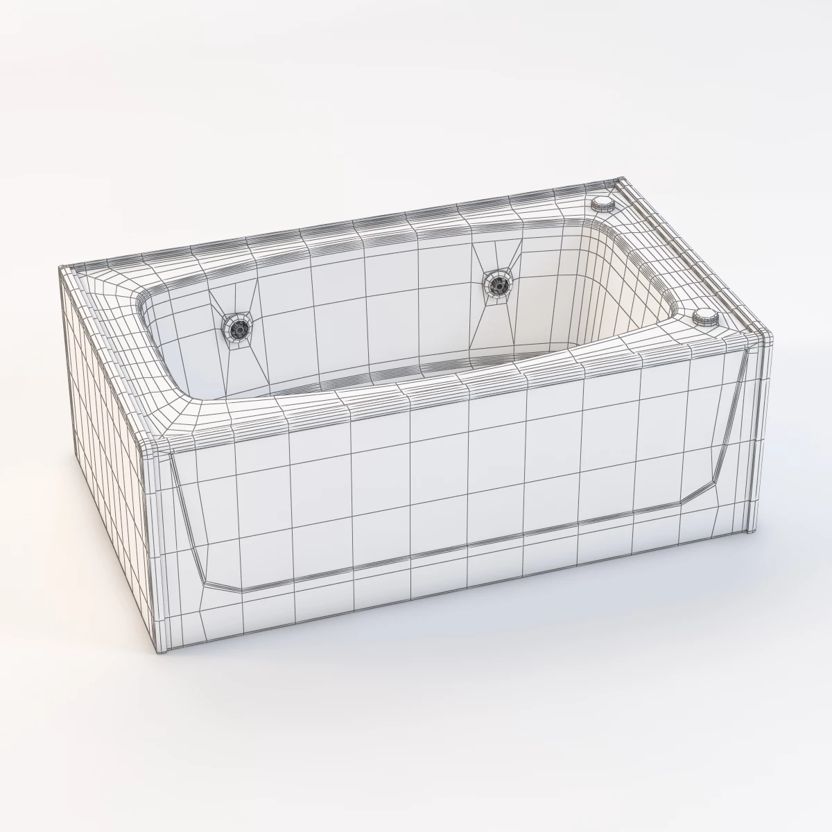 Spurlin Industries 60 x 36 Bathtub with Left Hand Drain 3D Model_011