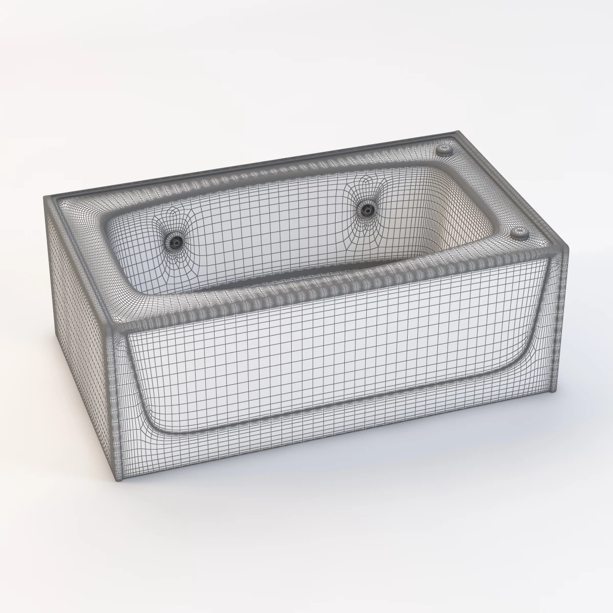 Spurlin Industries 60 x 36 Bathtub with Left Hand Drain 3D Model_010