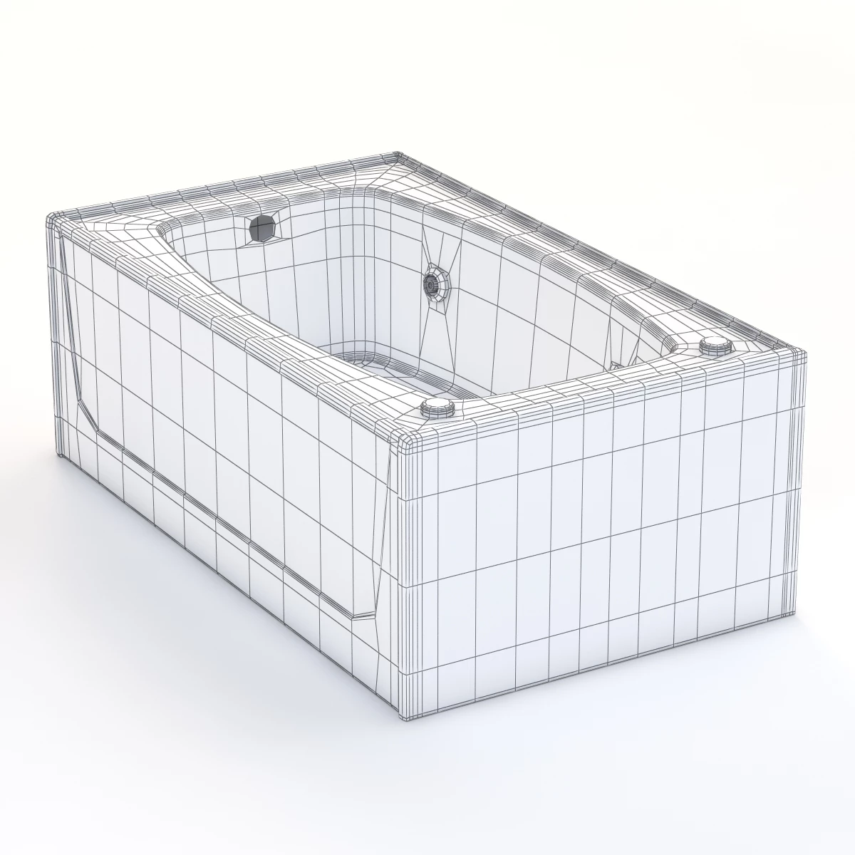 Spurlin Industries 60 x 36 Bathtub with Left Hand Drain 3D Model_09