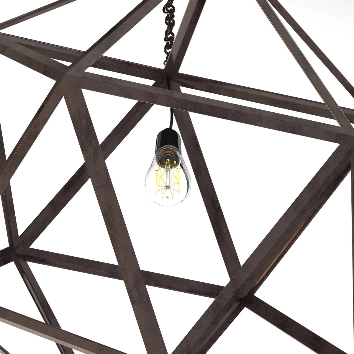 Steel Polyhedron Pendant 3D Model_08