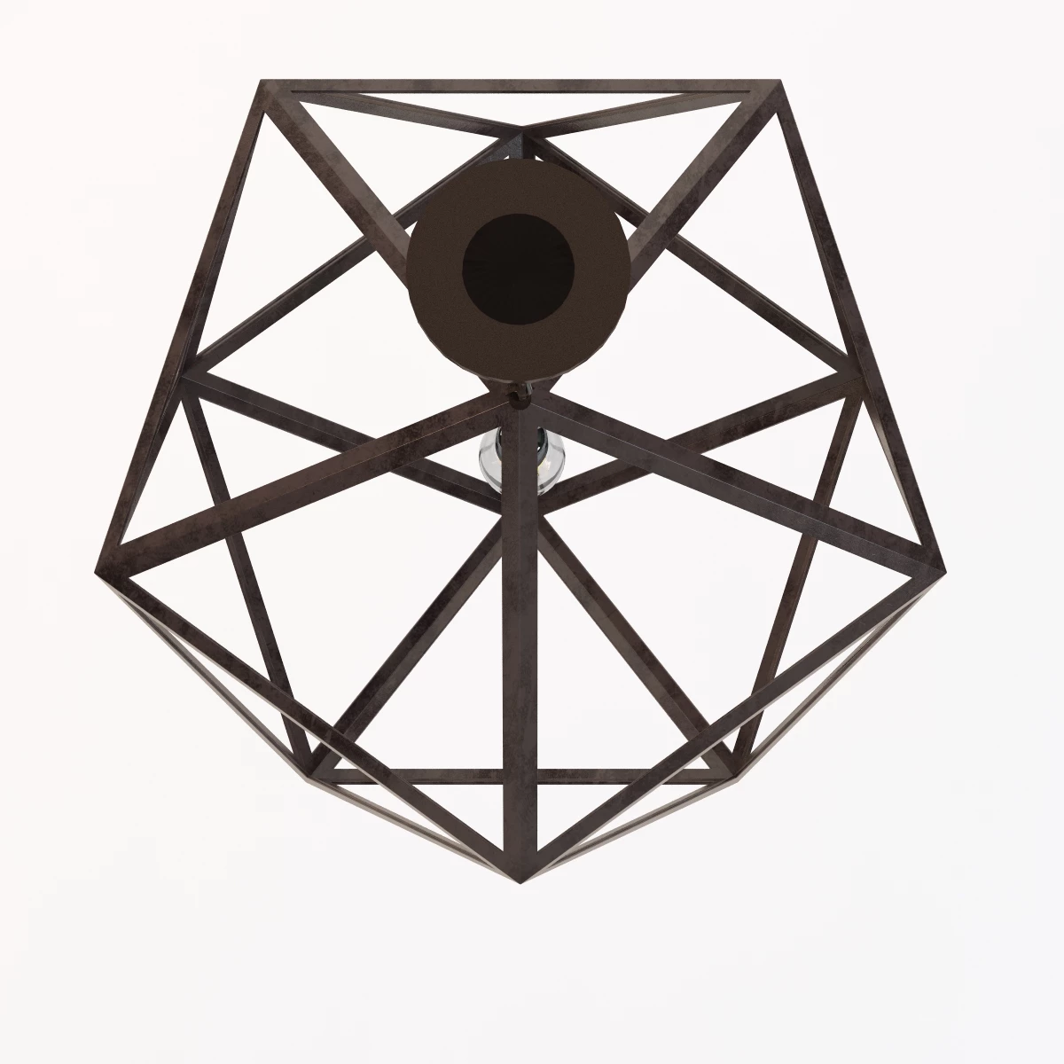 Steel Polyhedron Pendant 3D Model_09