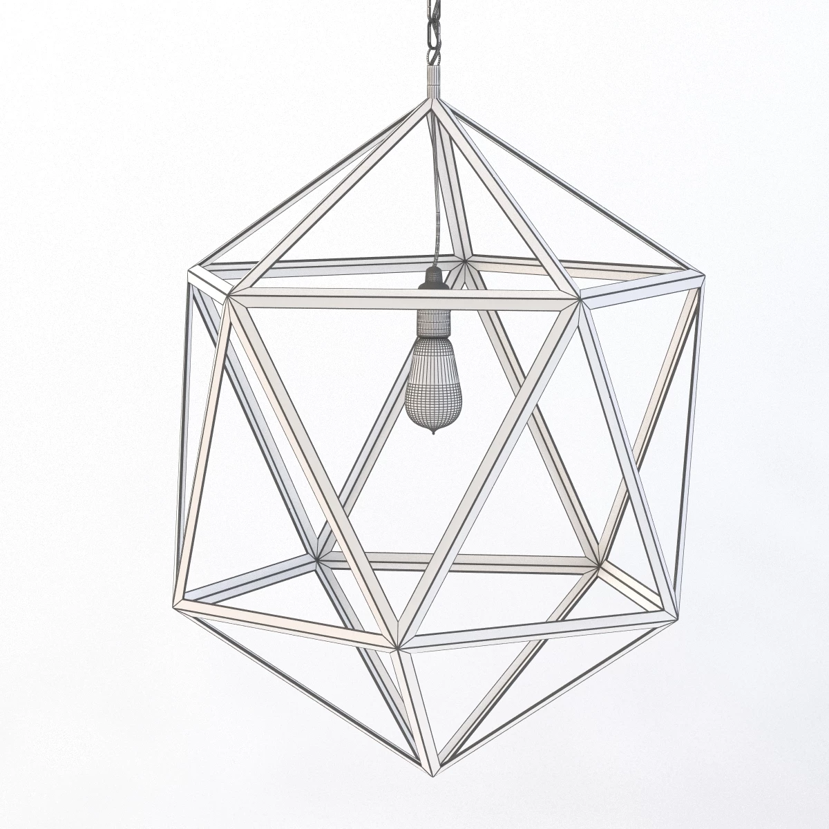 Steel Polyhedron Pendant 3D Model_03