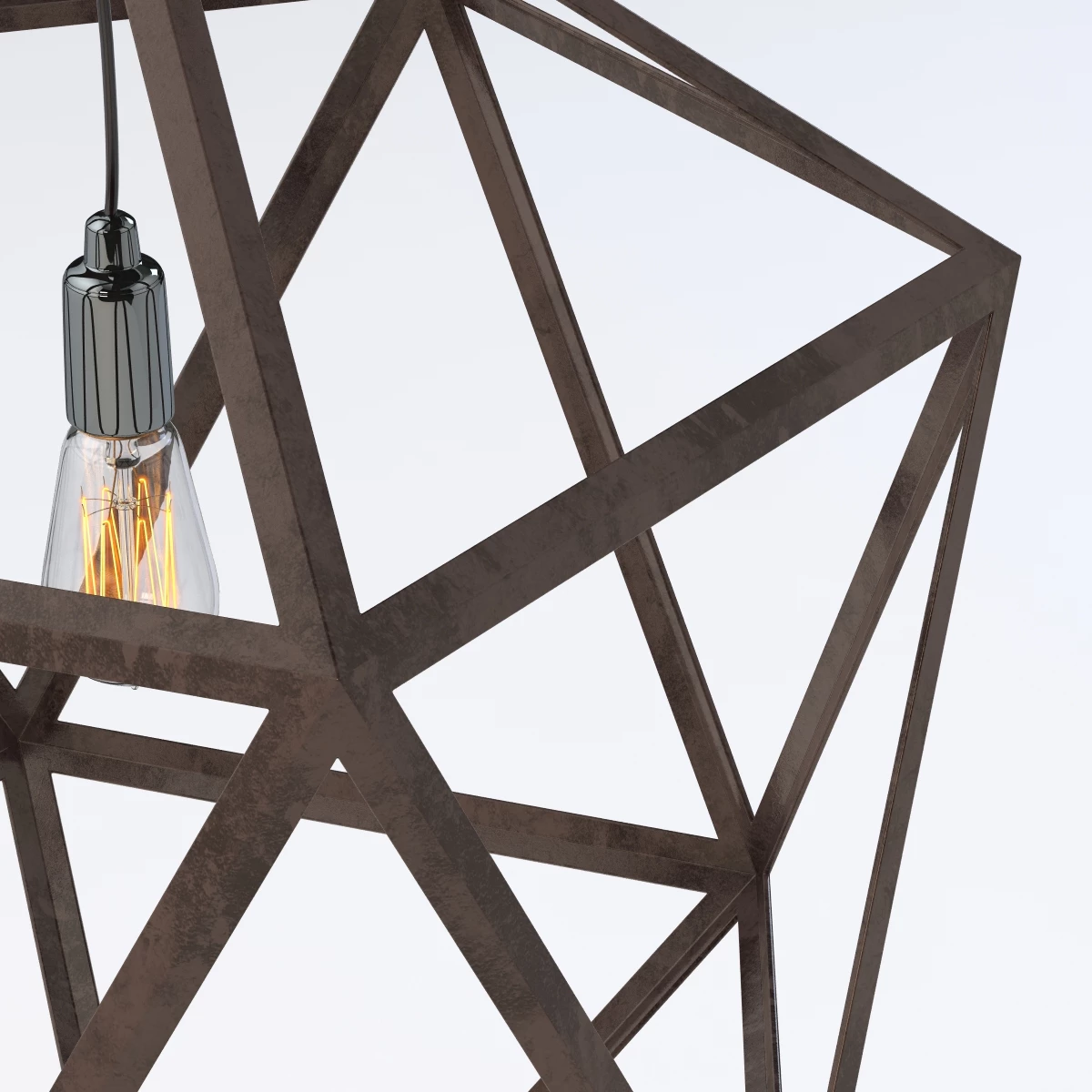 Steel Polyhedron Pendant 3D Model_04