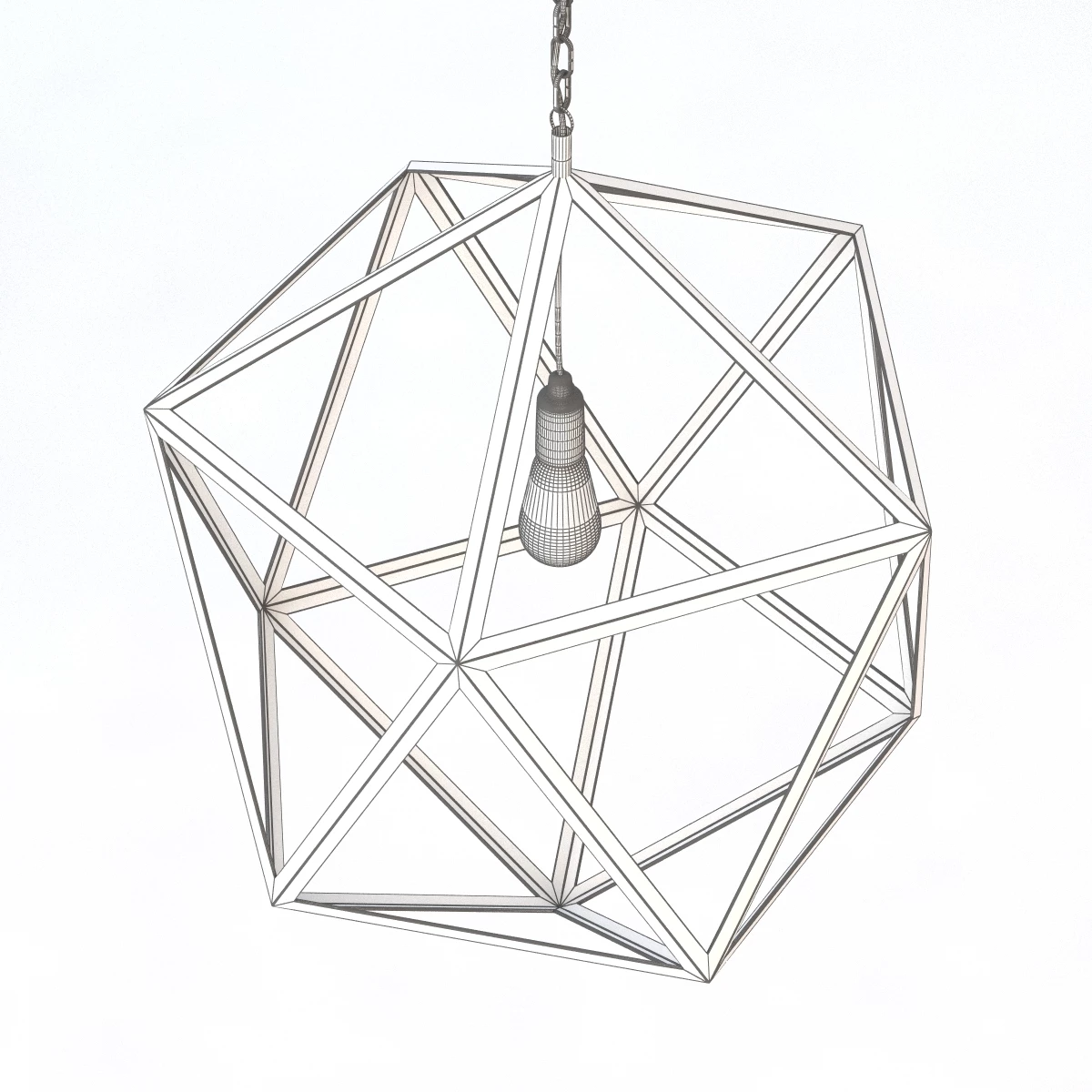 Steel Polyhedron Pendant 3D Model_06