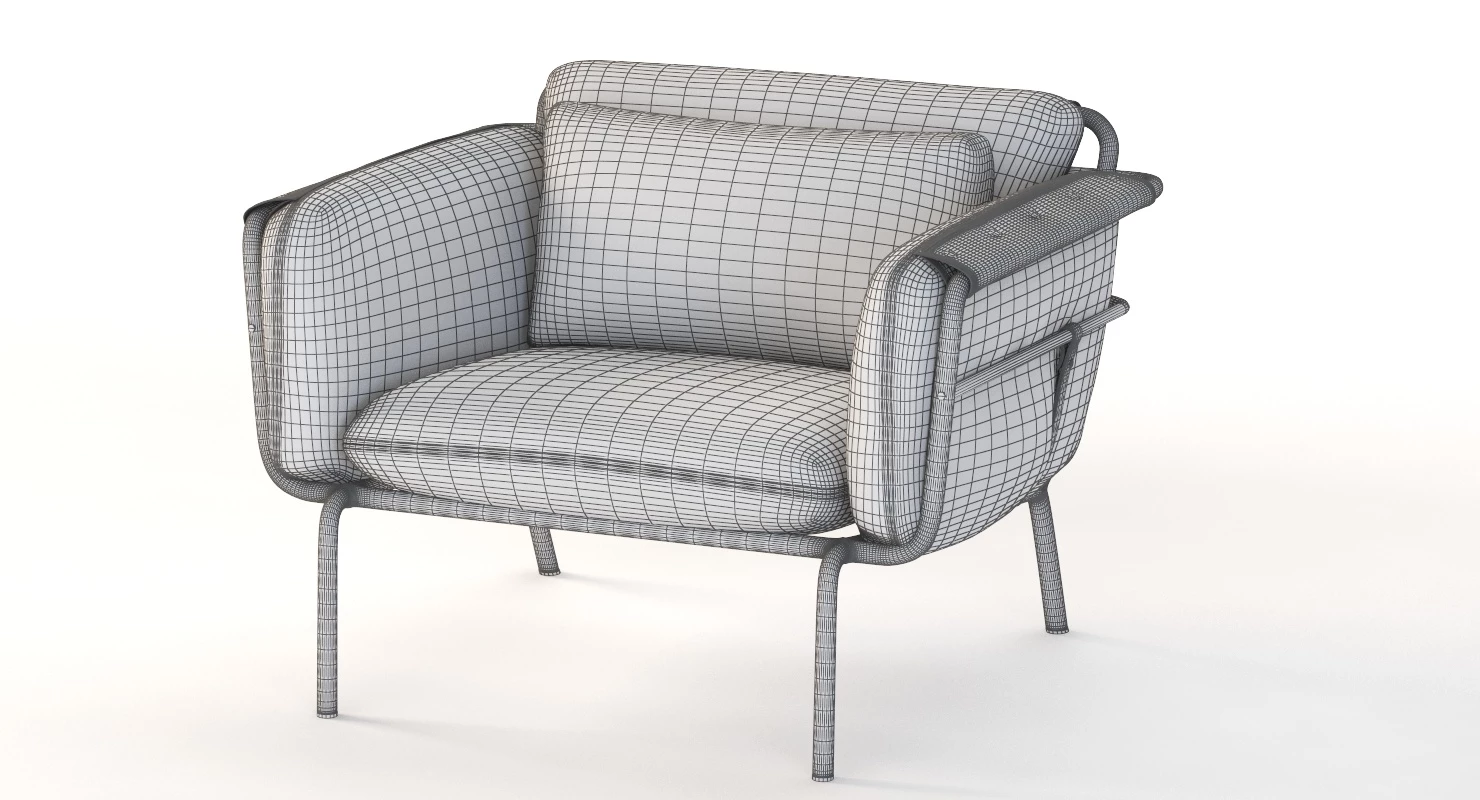Stellar Works Valet Club Chair By David Rockwell 3D Model_012