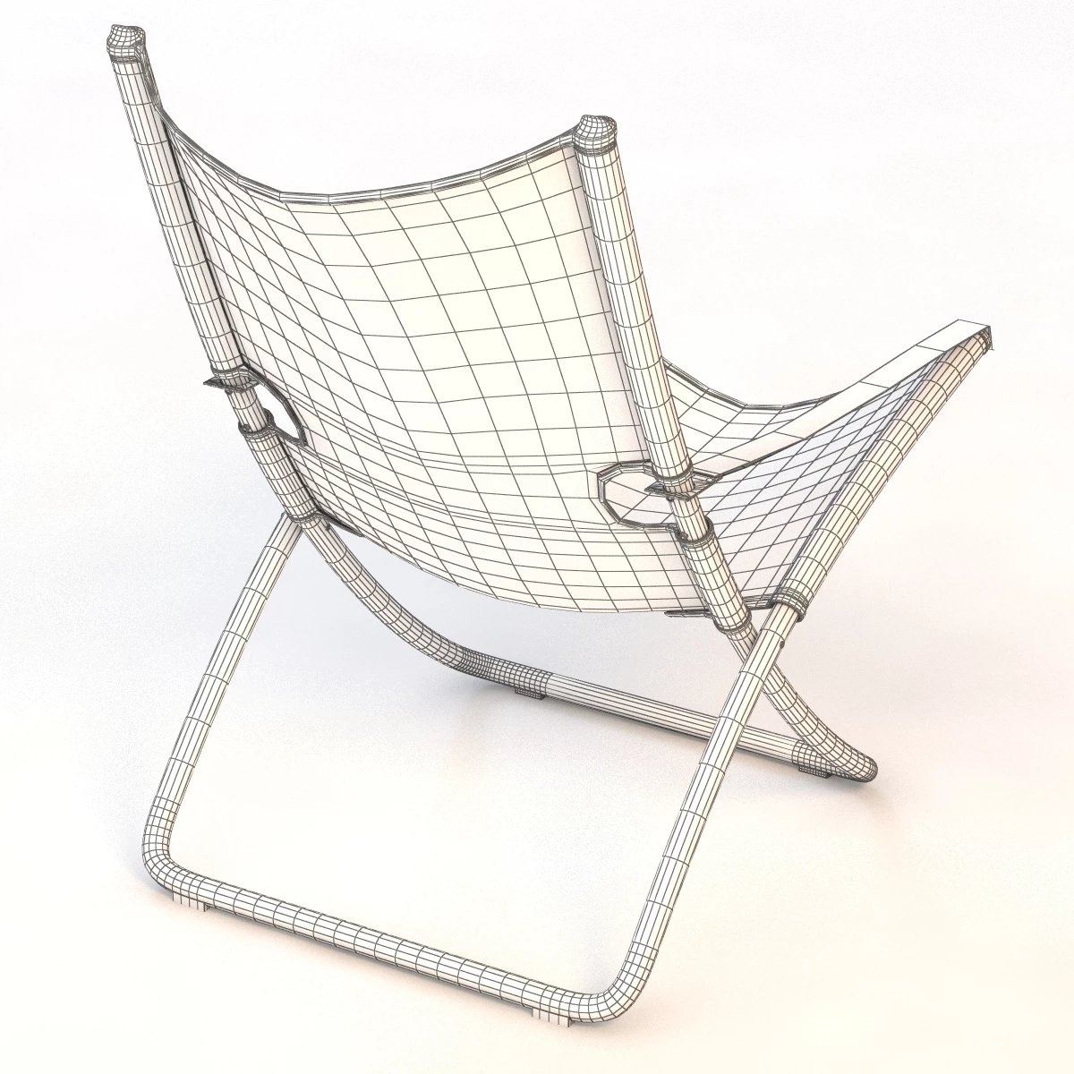 The Snooze Deckchair green 3D Model_010