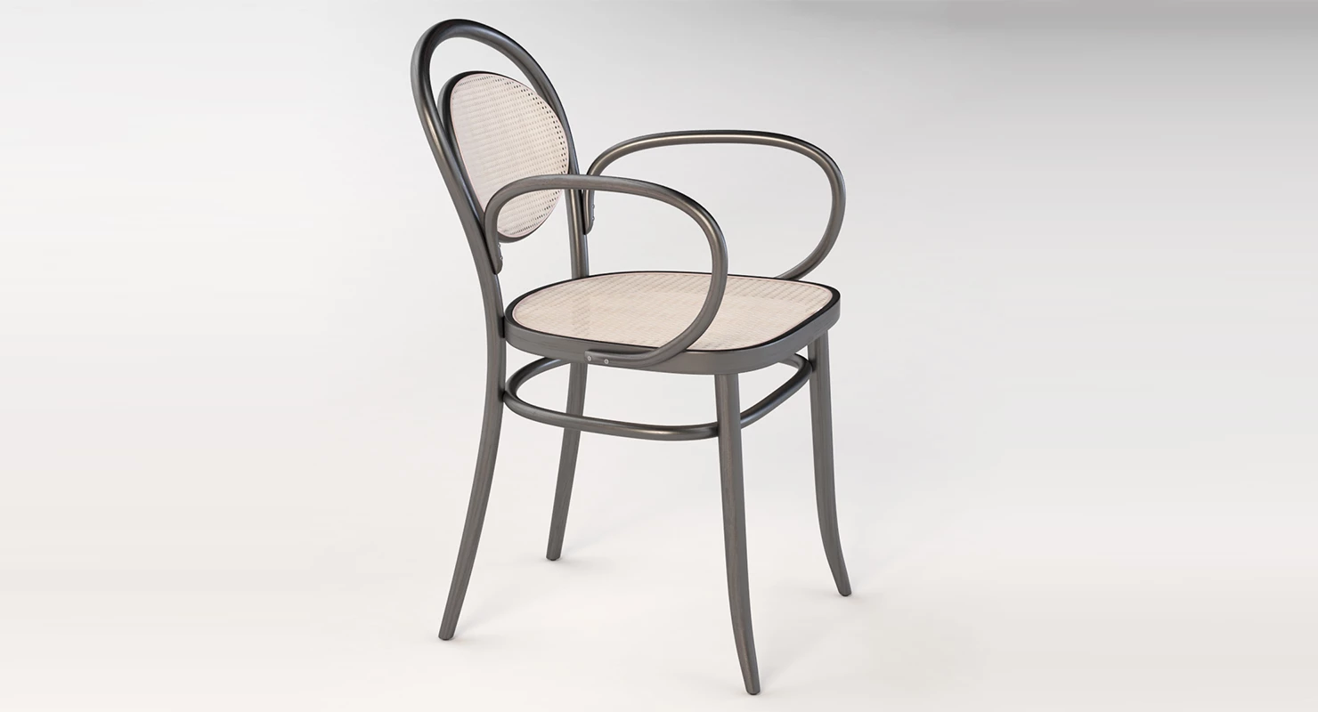 Ton Armchair 20 Bentwood Restaurant Armchair 3D Model_01