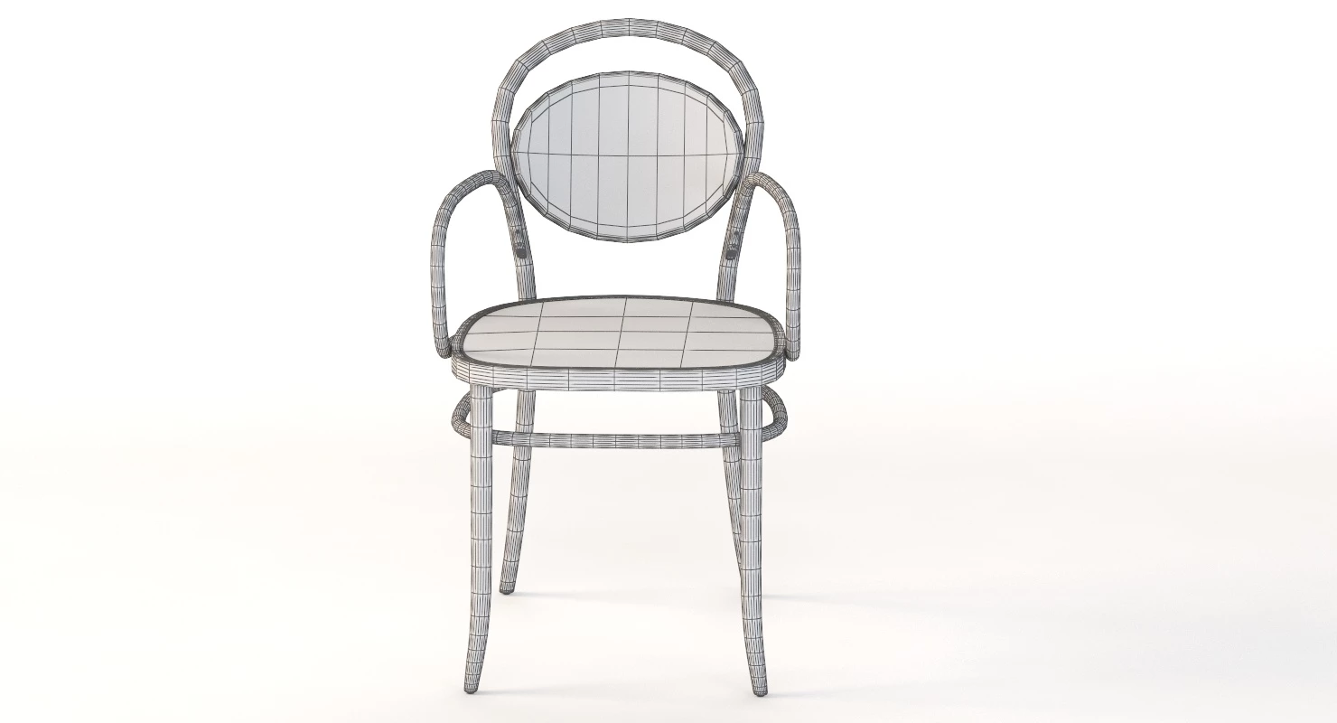 Ton Armchair 20 Bentwood Restaurant Armchair 3D Model_04