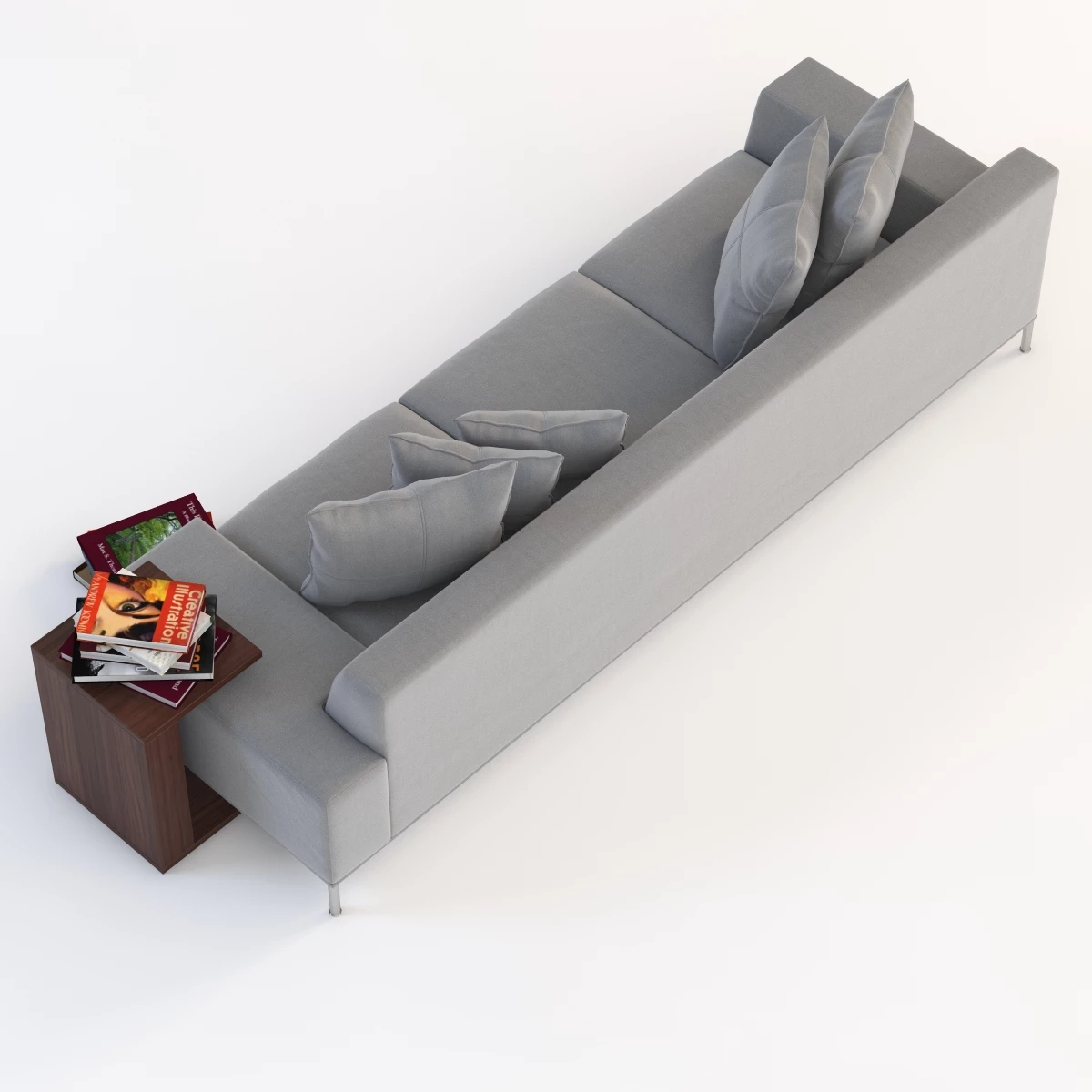 Tre Sofa With Books 3D Model_08