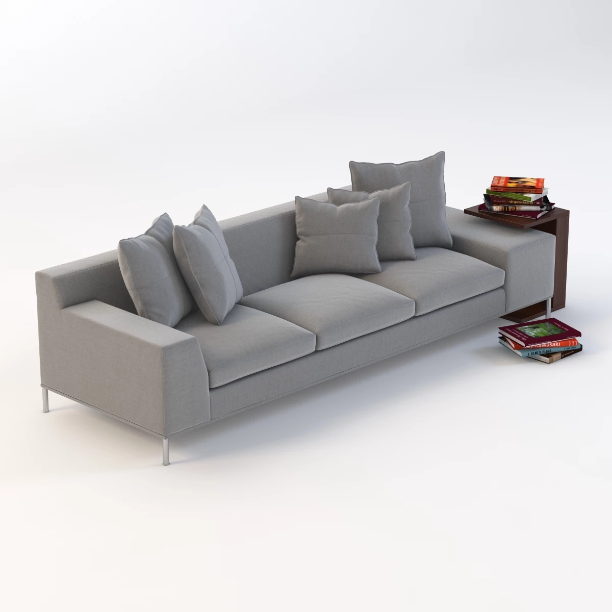 Tre Sofa With Books 3D Model_01