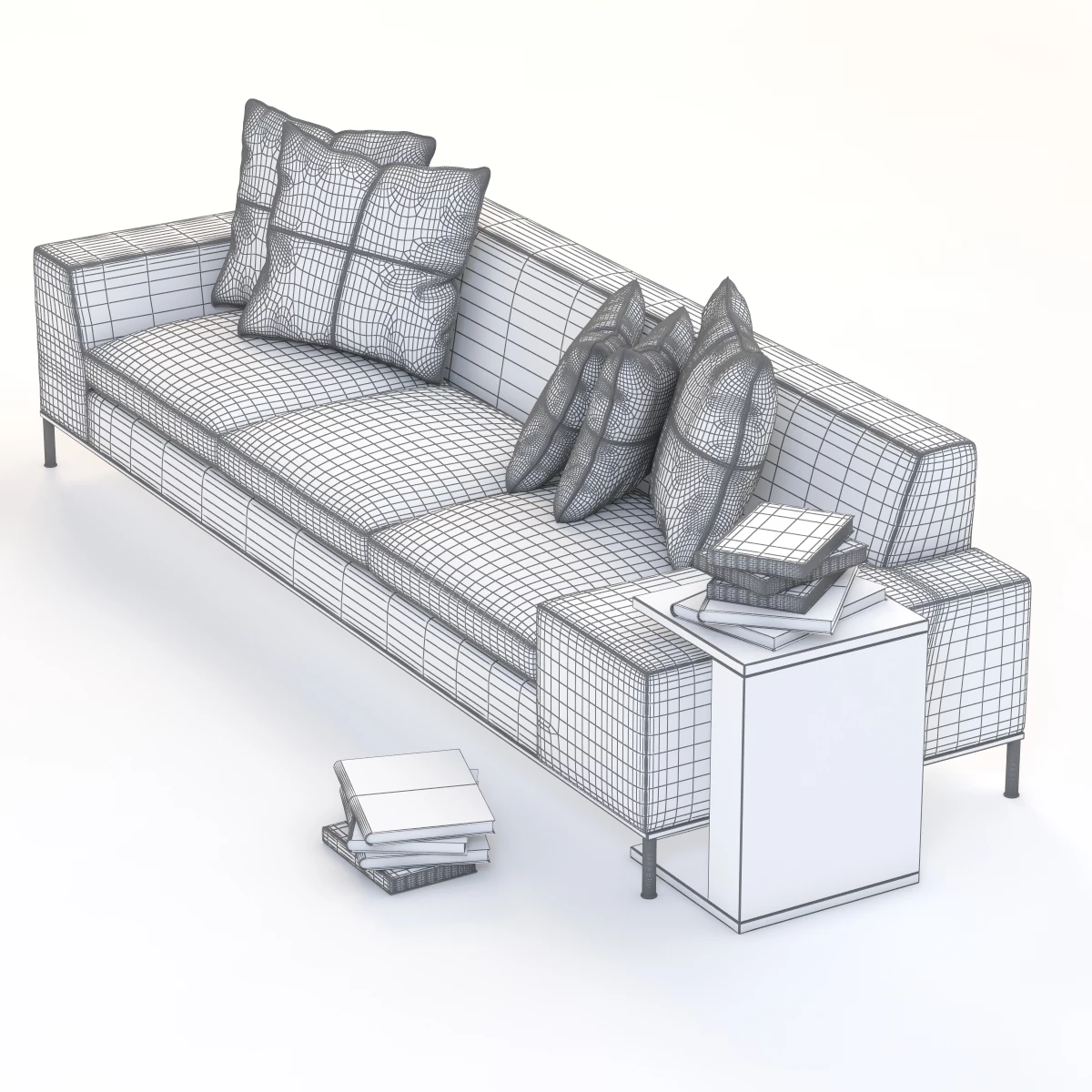 Tre Sofa With Books 3D Model_017