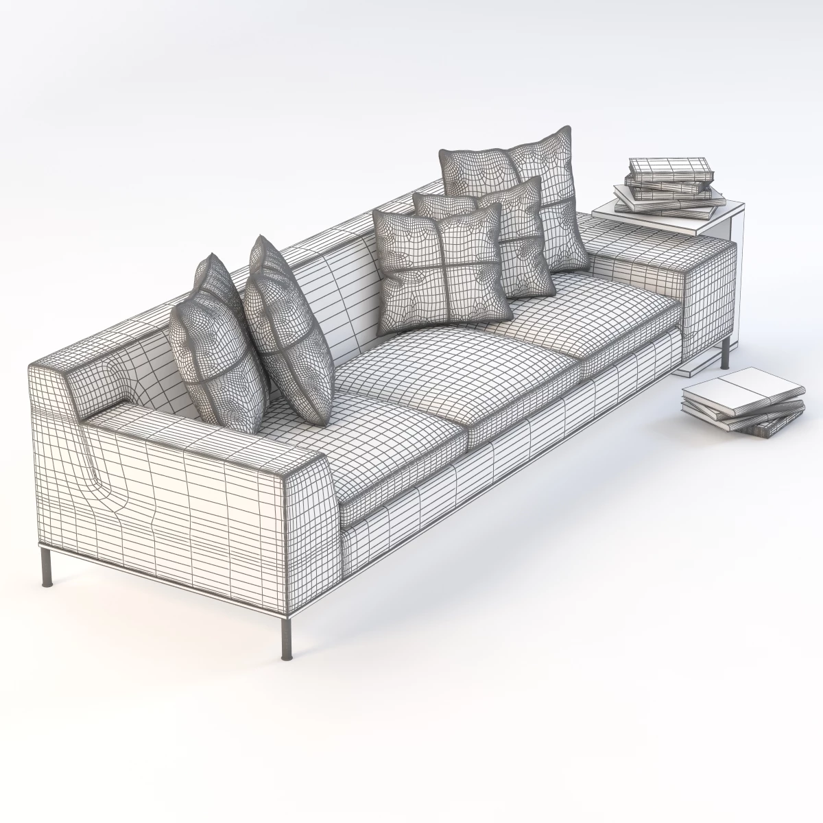 Tre Sofa With Books 3D Model_020