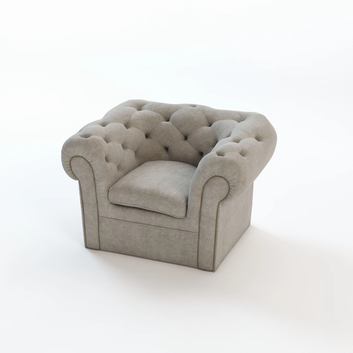 Tufted Armchair 3D Model_04
