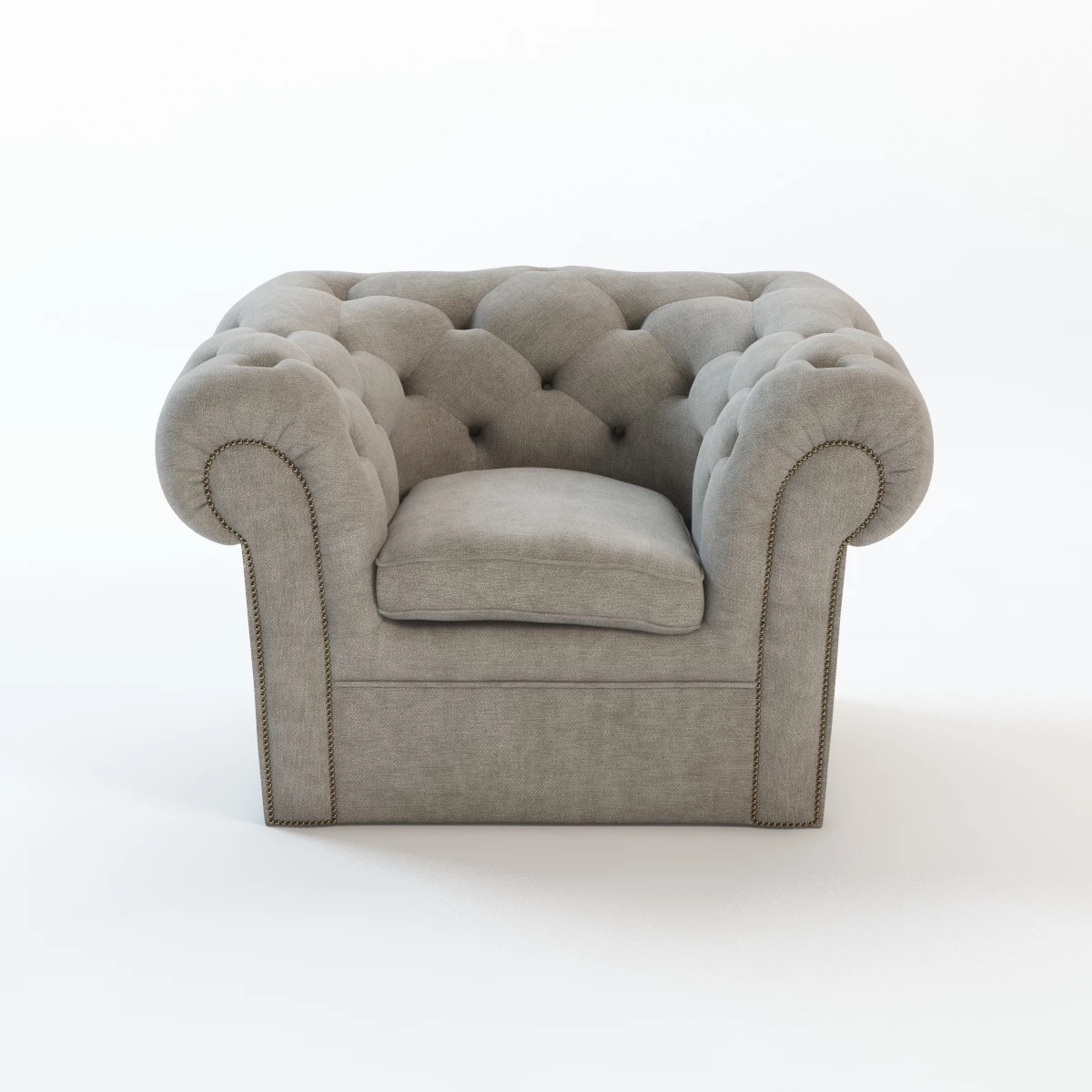 Tufted Armchair 3D Model_01