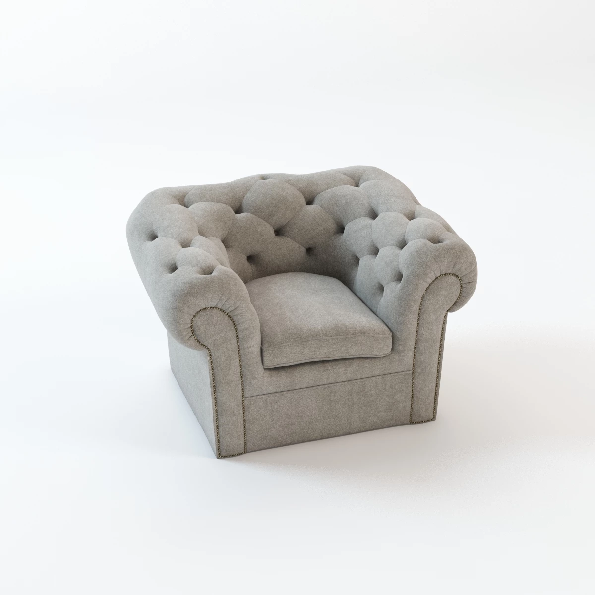Tufted Armchair 3D Model_08