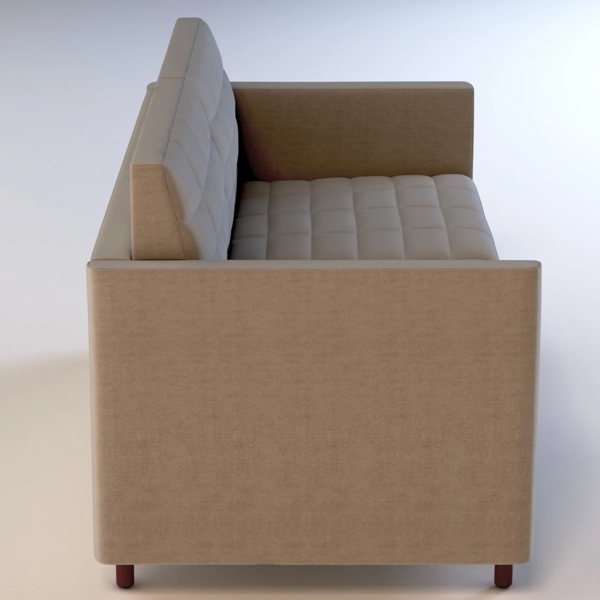 Ultra Detail Upholstered Tuxedo Sofa Two Seater With Arm 3D Model_05