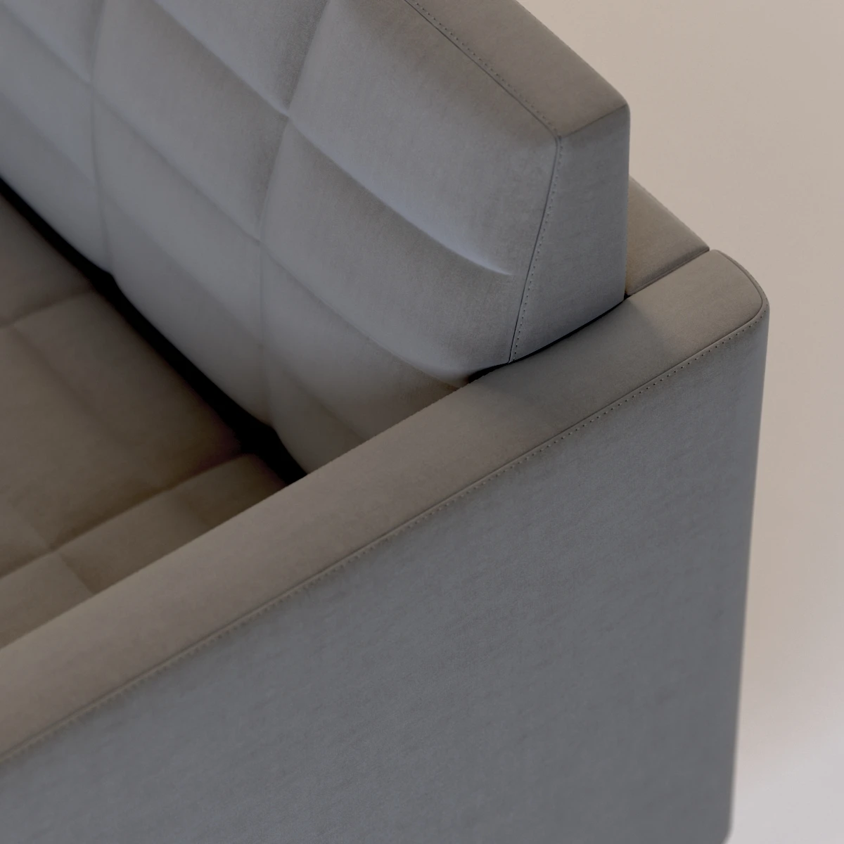 Ultra Detail Upholstered Tuxedo Sofa Two Seater With Arm 3D Model_010