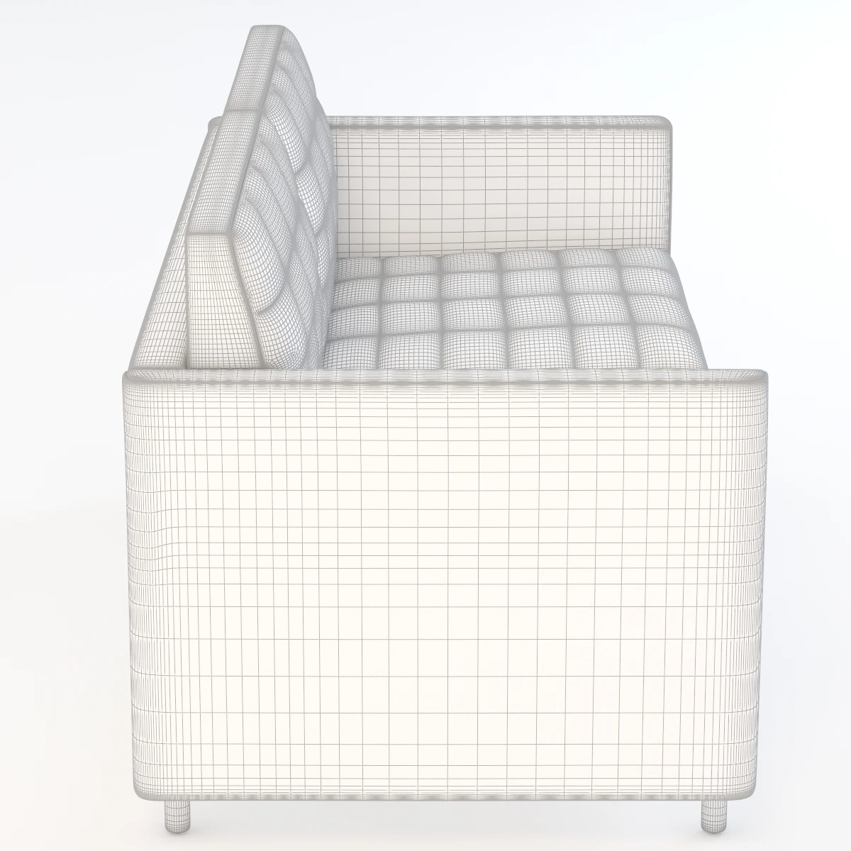 Ultra Detail Upholstered Tuxedo Sofa Two Seater With Arm 3D Model_06