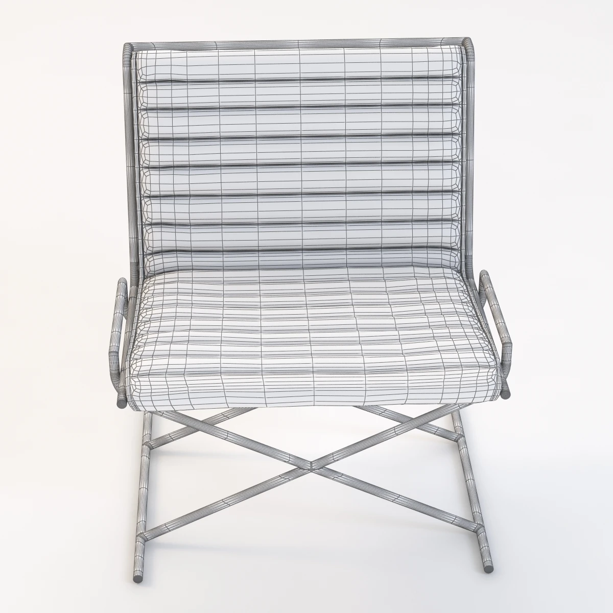 Ward Bennett Sled Chair 3D Model_011