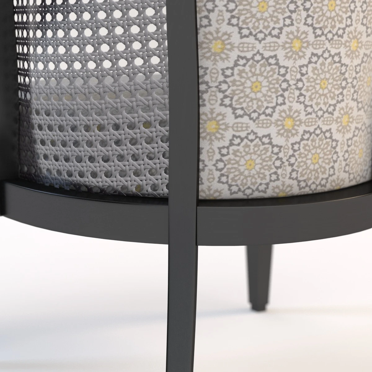 Woven Wonders Barrel Back Caned Club Chair 3D Model_012