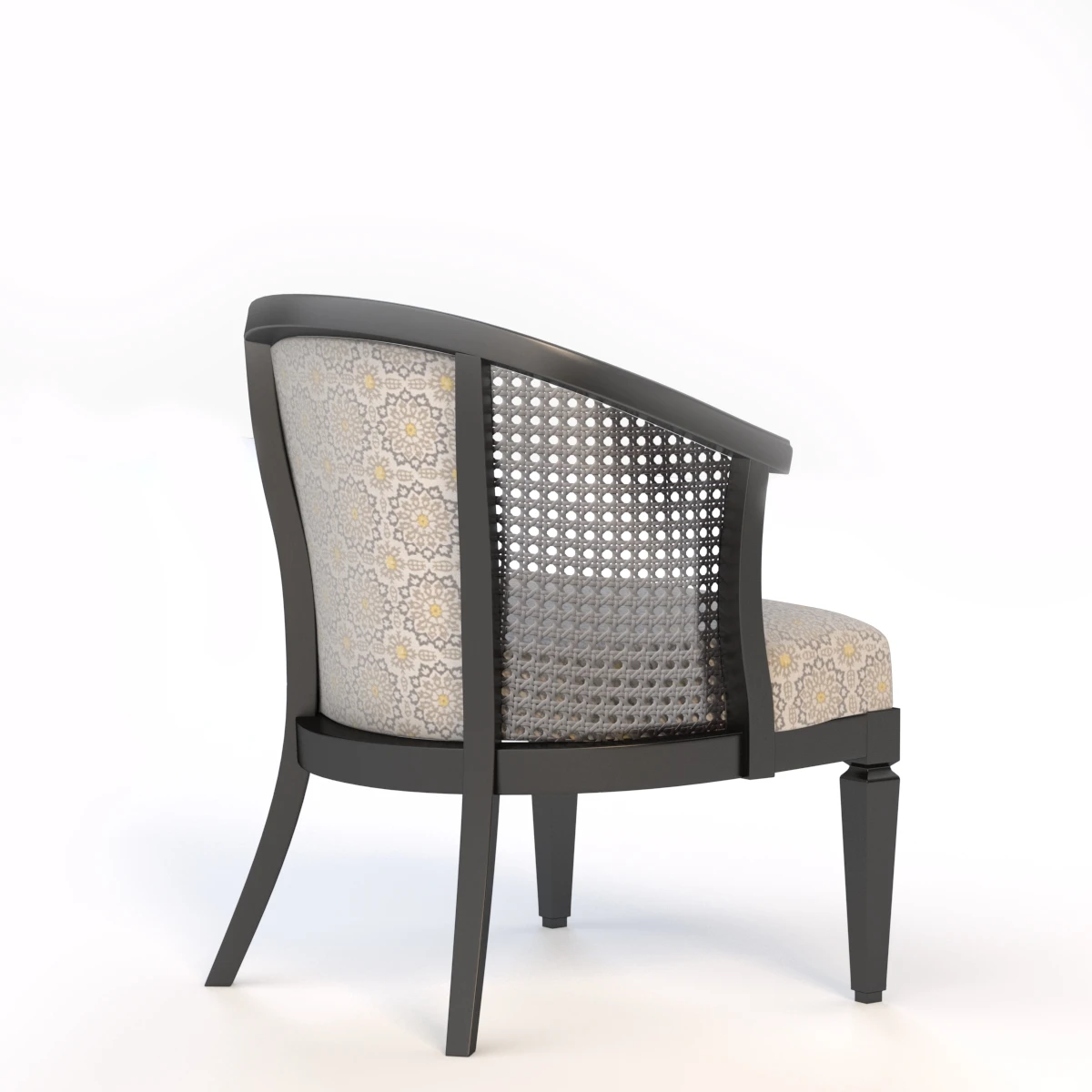 Woven Wonders Barrel Back Caned Club Chair 3D Model_05