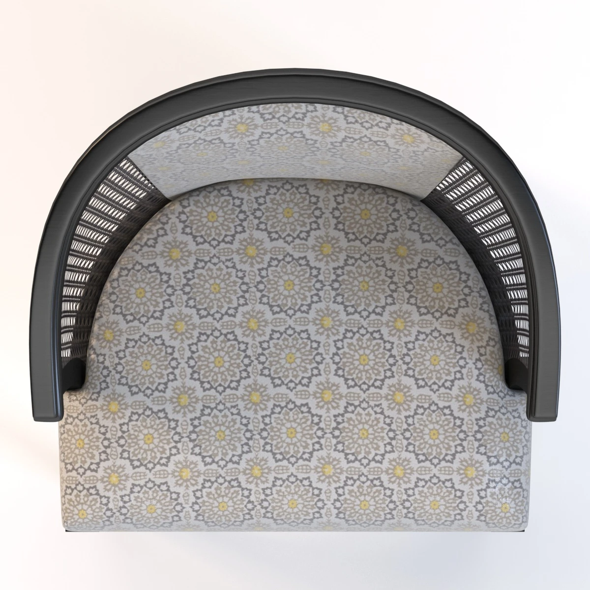 Woven Wonders Barrel Back Caned Club Chair 3D Model_010