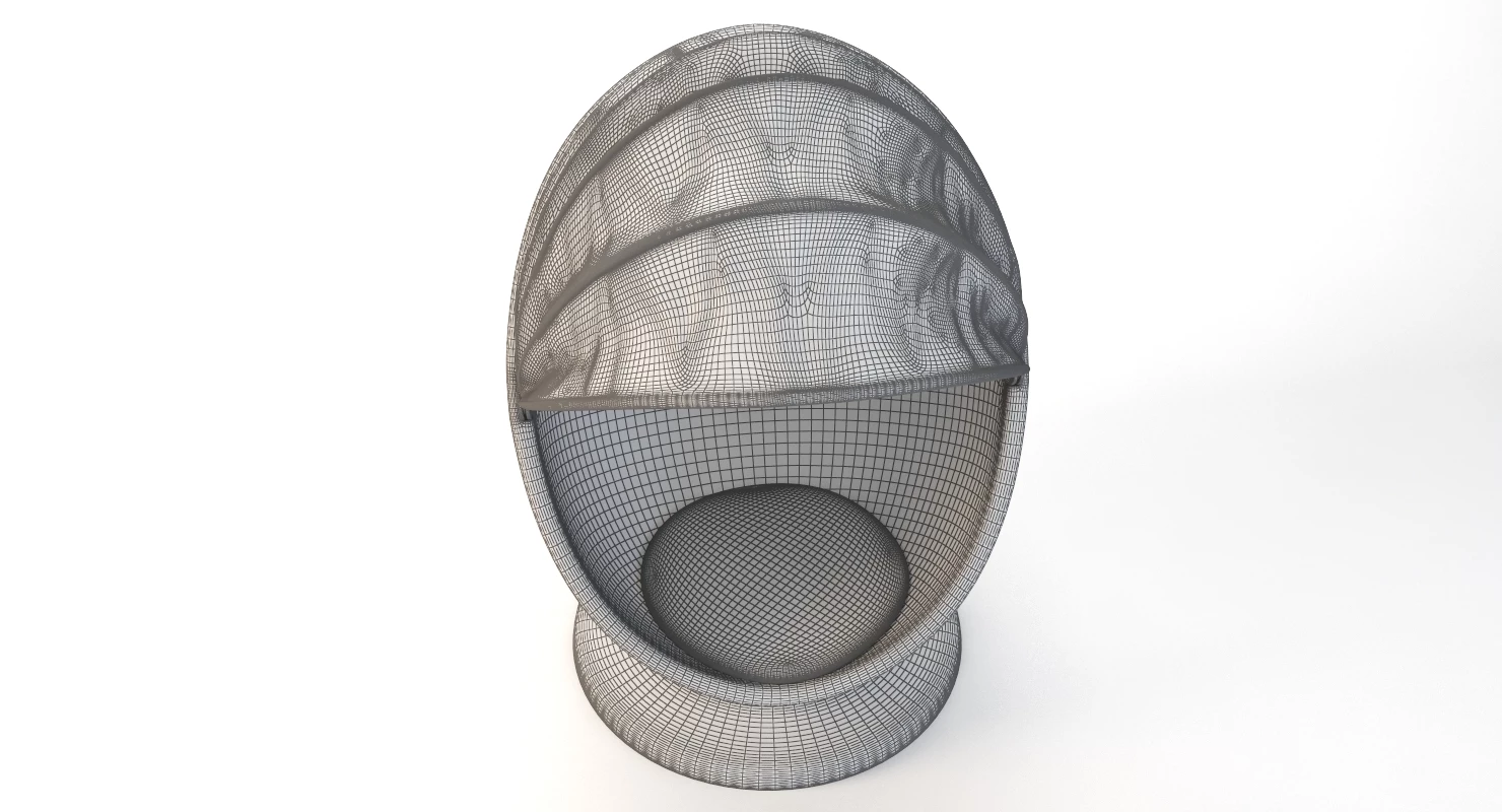 Ikea Ps Lomsk Swivel Hoody Canopy Armchair 3D Model_06