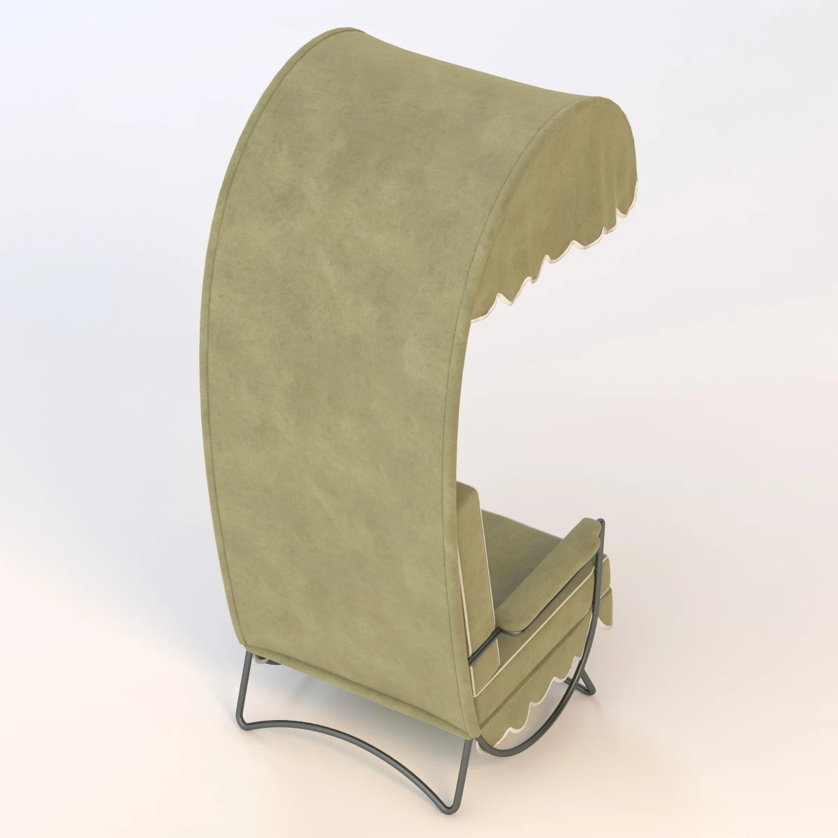 Jean Royere Canopy Lounge Chair 3D Model_06
