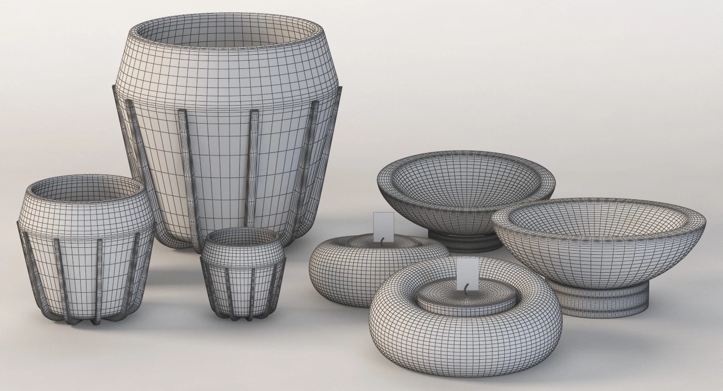 La Morena Contemporist Table Decoration Ceramic Show Piece Items 3D Model_013