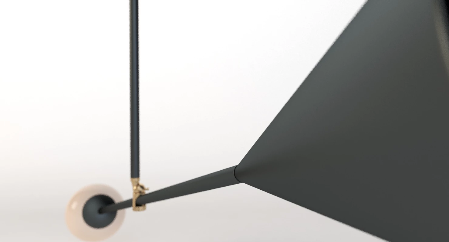 Trio Spear Light Contemporary Chandelier 3D Model_03