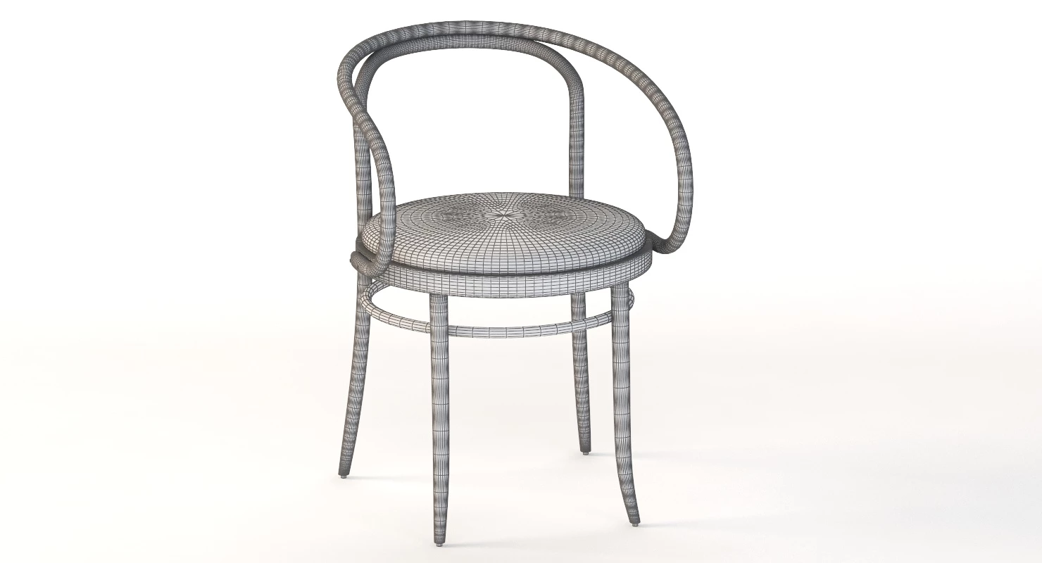Wiener Stuhl Armchair by Gebruder Thonet 3D Model_013