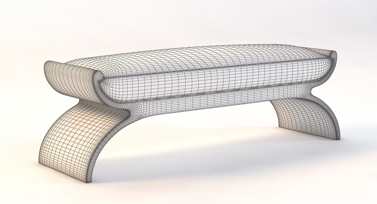 Bolier Modern Luxury Biedermeier Stool 92014 3D Model_04