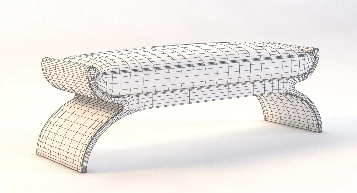 Bolier Modern Luxury Biedermeier Stool 92014 3D Model_03