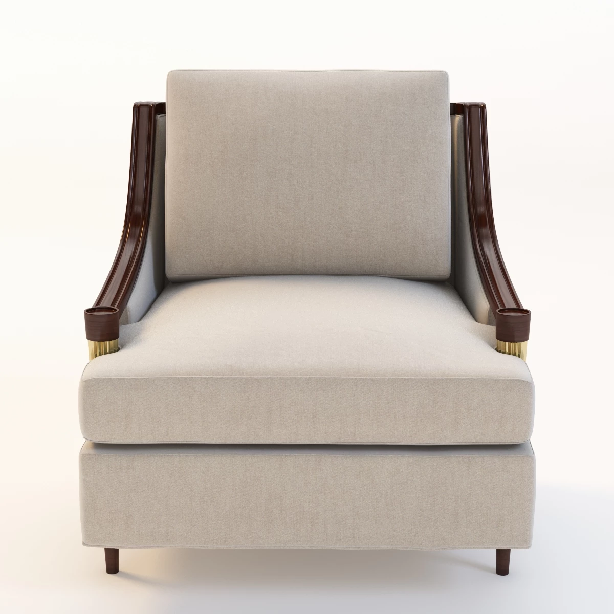Baker Signature Lounge Chair 3D Model_010