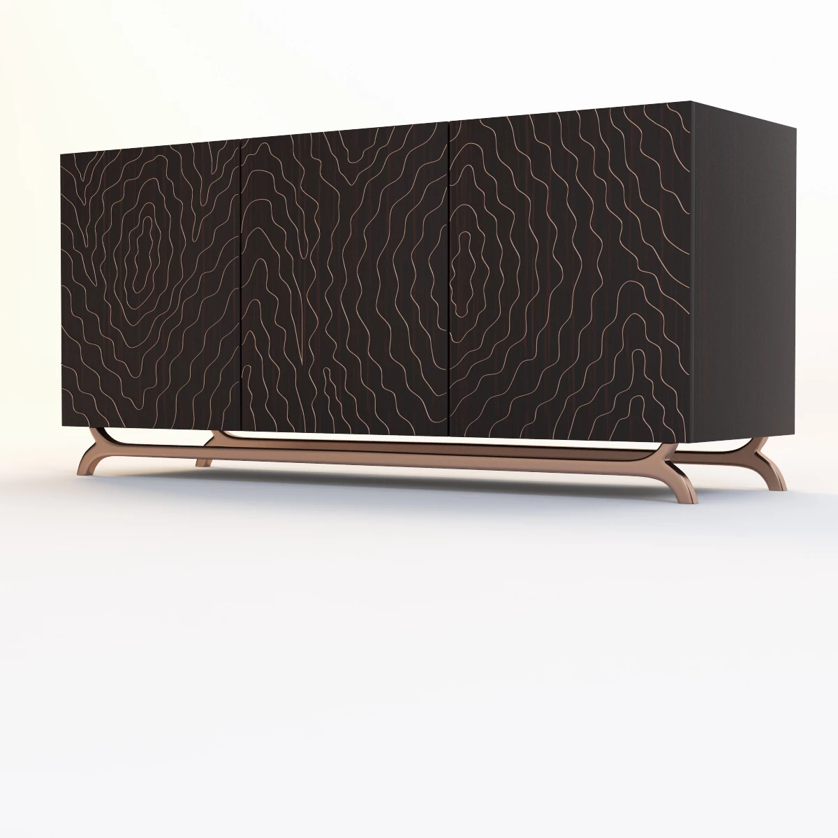 FAUX BOIS THREE DOOR CONSOLE 3D Model_05