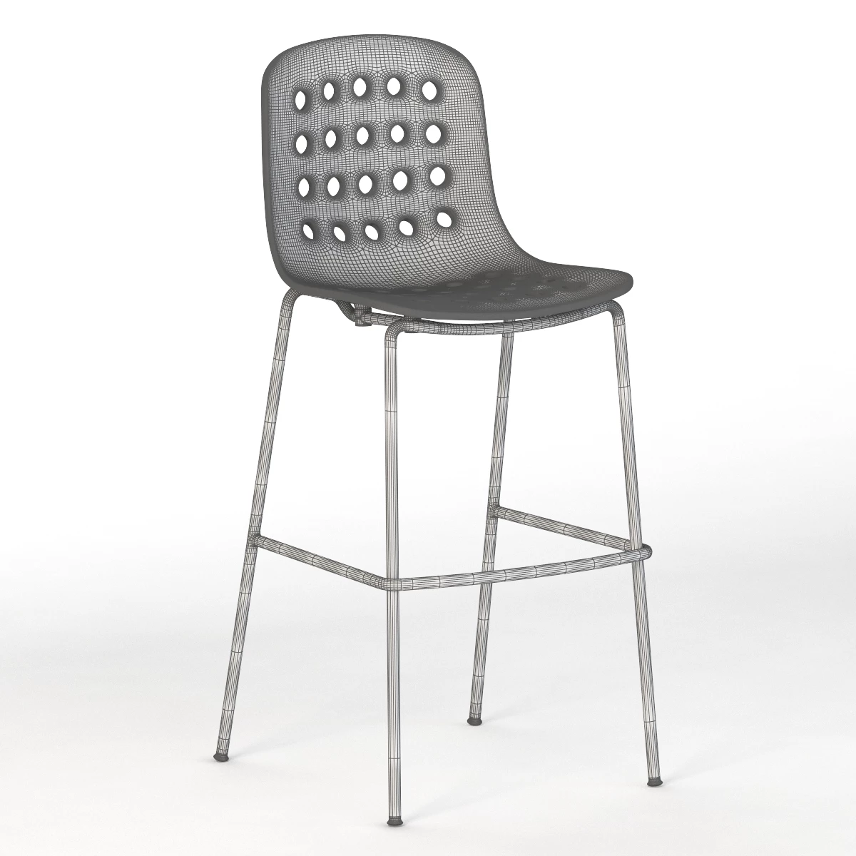 Kubikoff Holi Plastic Chair by Simone Viola 3D Model_011