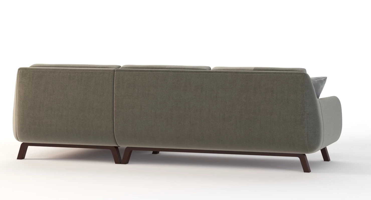 Joybird Calhoun Bi Sectional Chaise Lounge Corner Sofa 3D Model_07