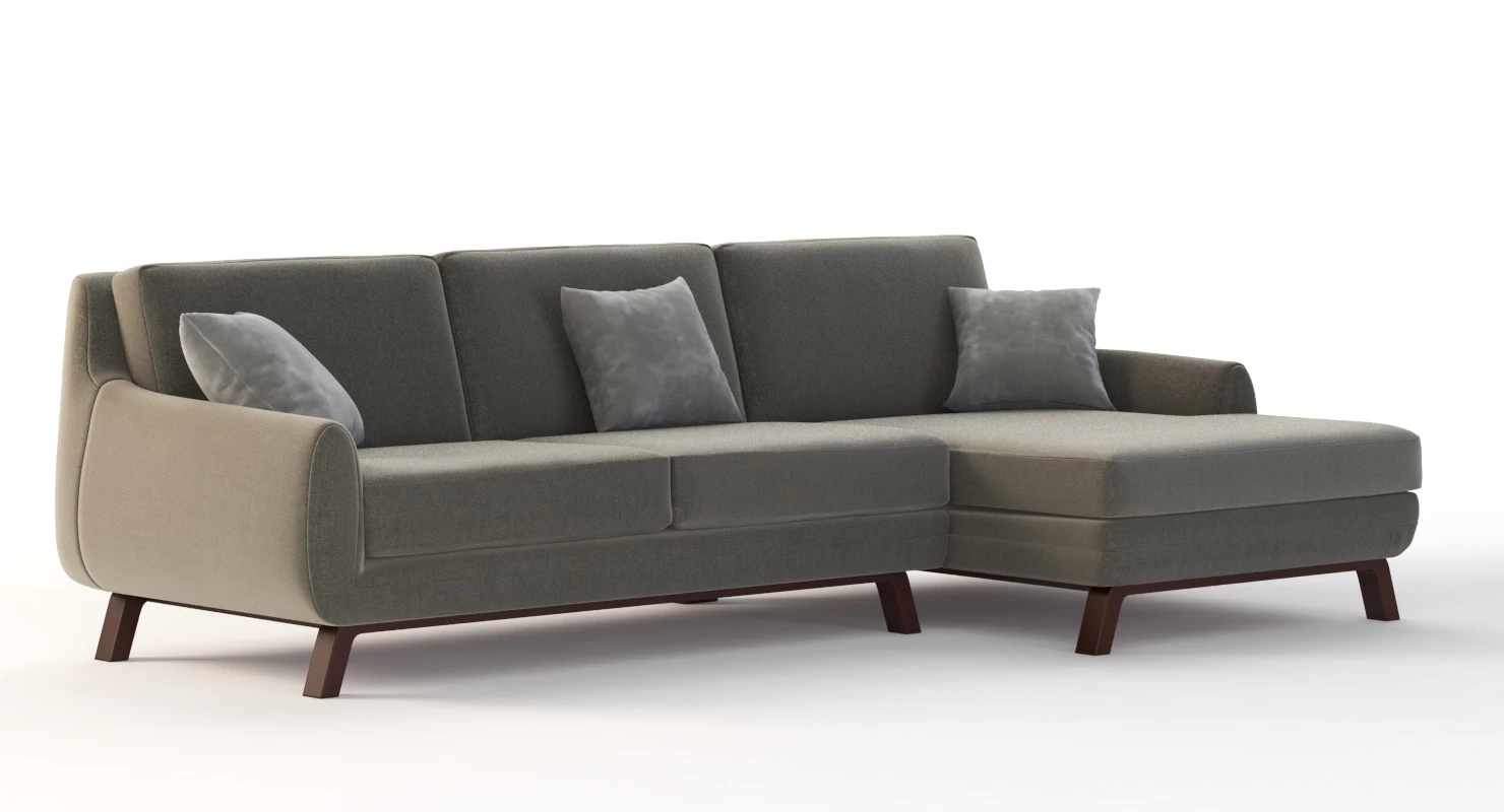 Joybird Calhoun Bi Sectional Chaise Lounge Corner Sofa 3D Model_05
