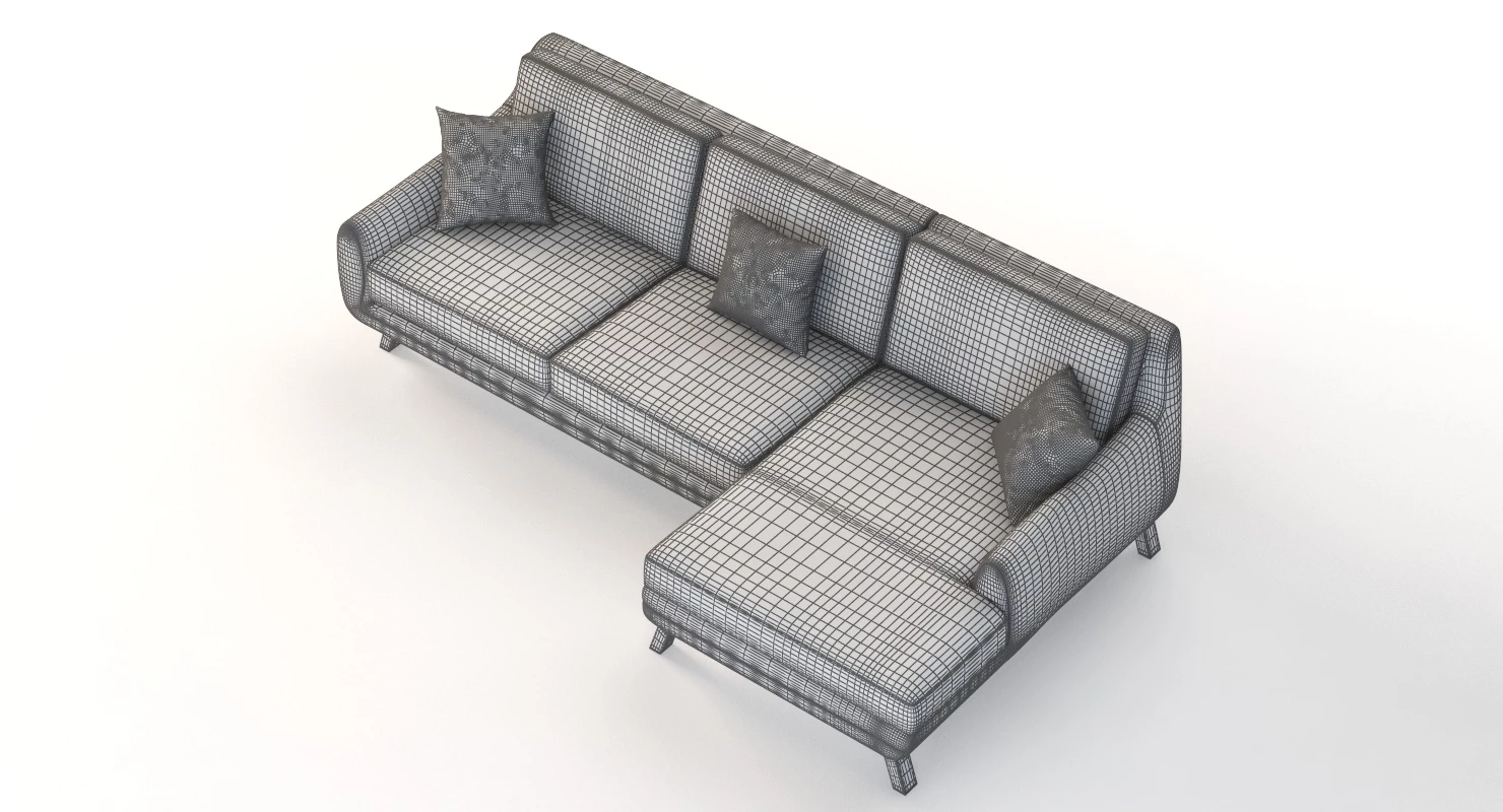 Joybird Calhoun Bi Sectional Chaise Lounge Corner Sofa 3D Model_012