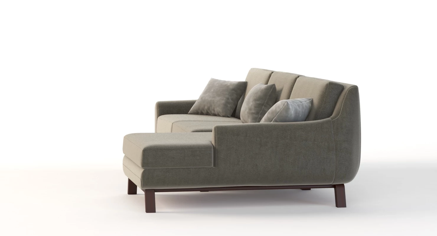 Joybird Calhoun Bi Sectional Chaise Lounge Corner Sofa 3D Model_09