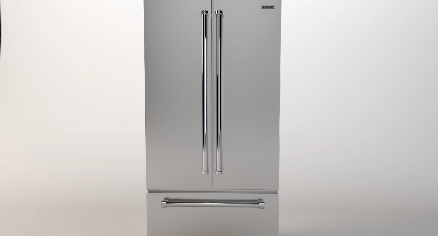 36 Inch Classic French Door Refrigerator Freezer 3D Model_012