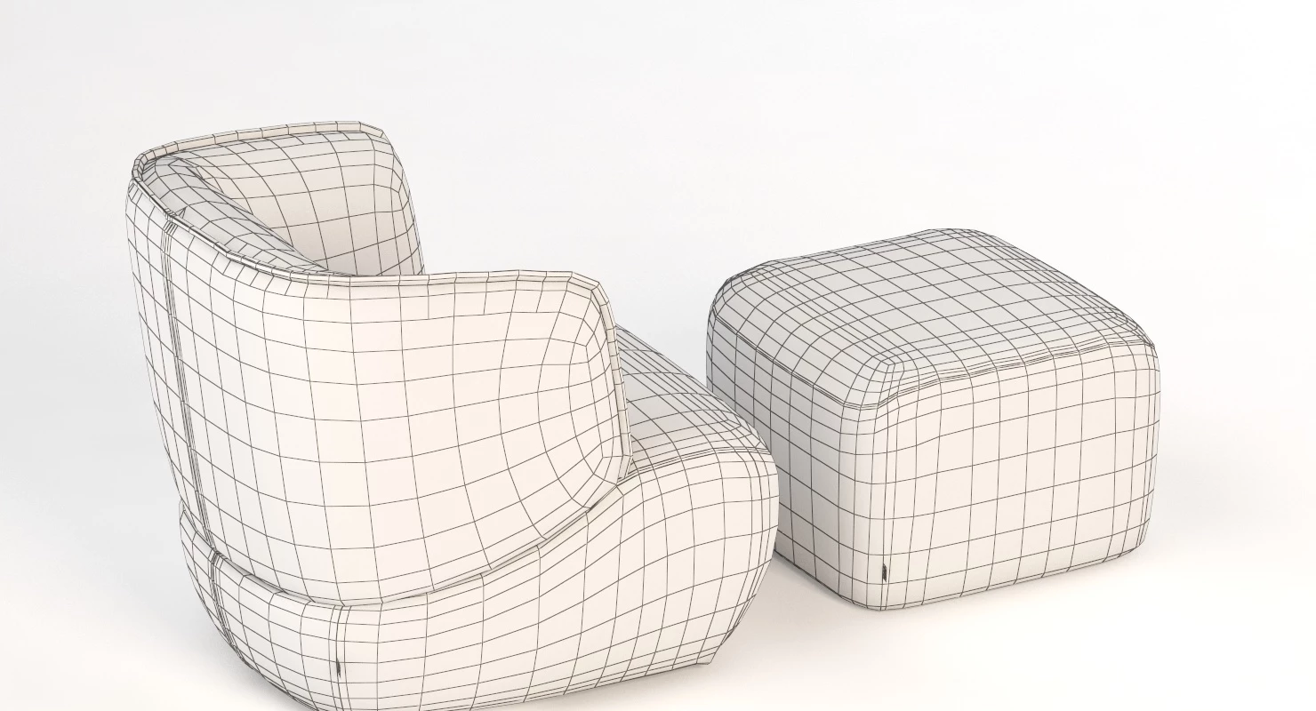 384 Rolf Benz Armchair 3D Model_05