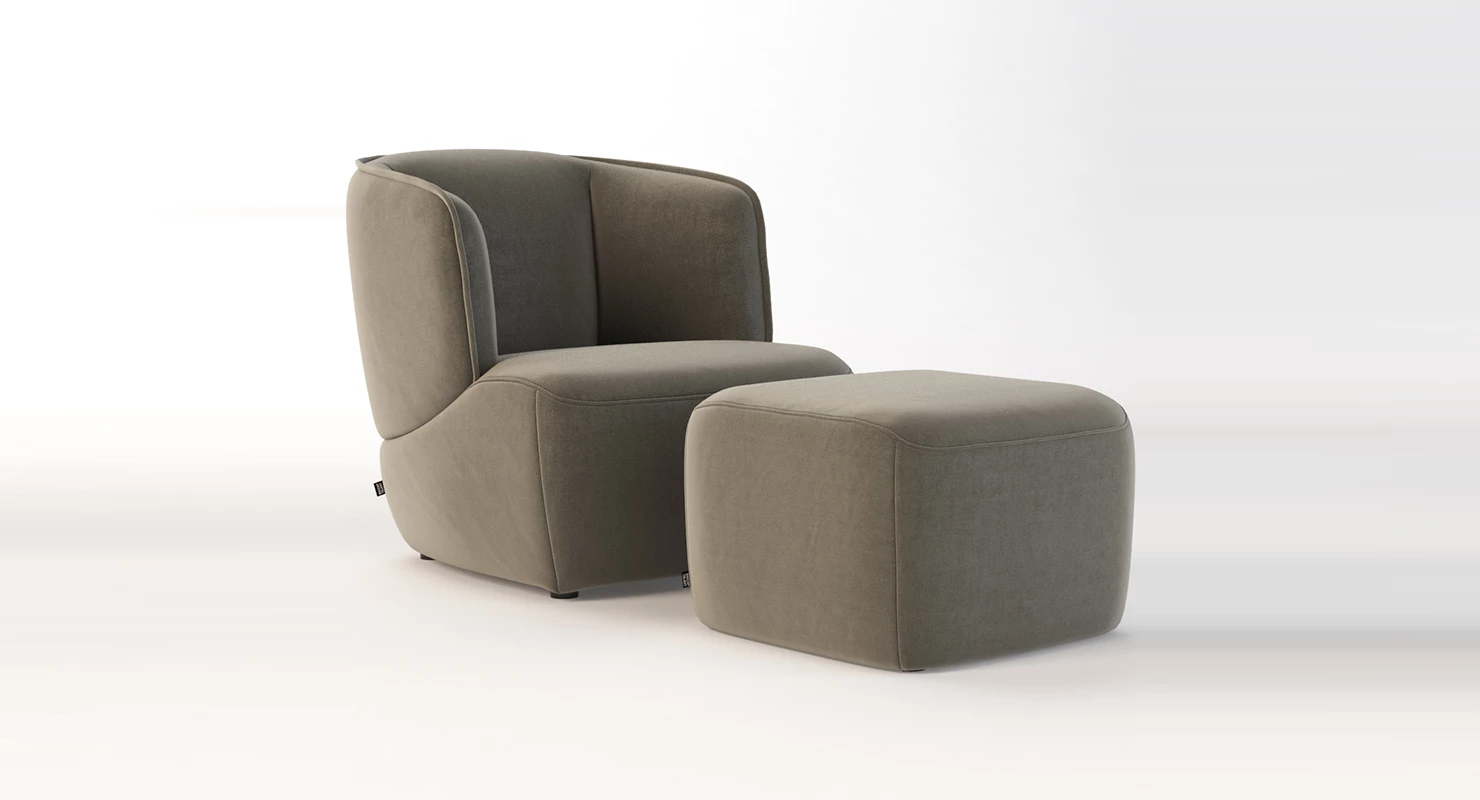 384 Rolf Benz Armchair 3D Model_01