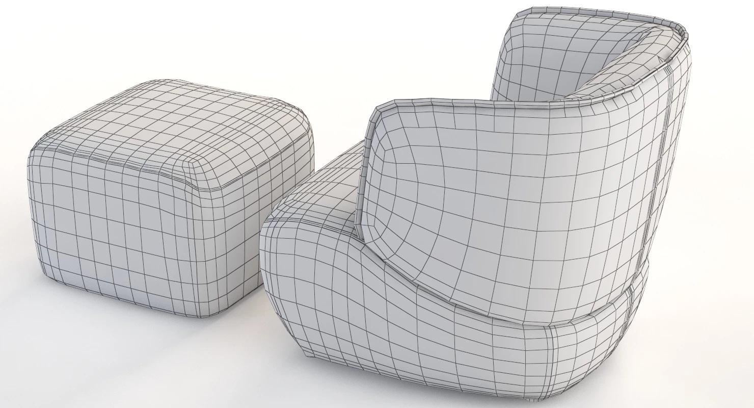 384 Rolf Benz Armchair 3D Model_06