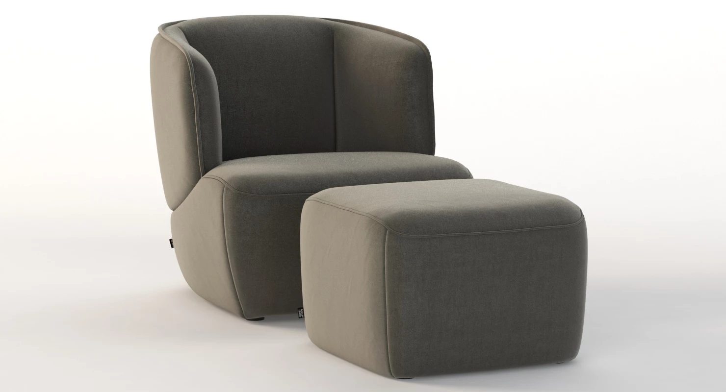 384 Rolf Benz Armchair 3D Model_07