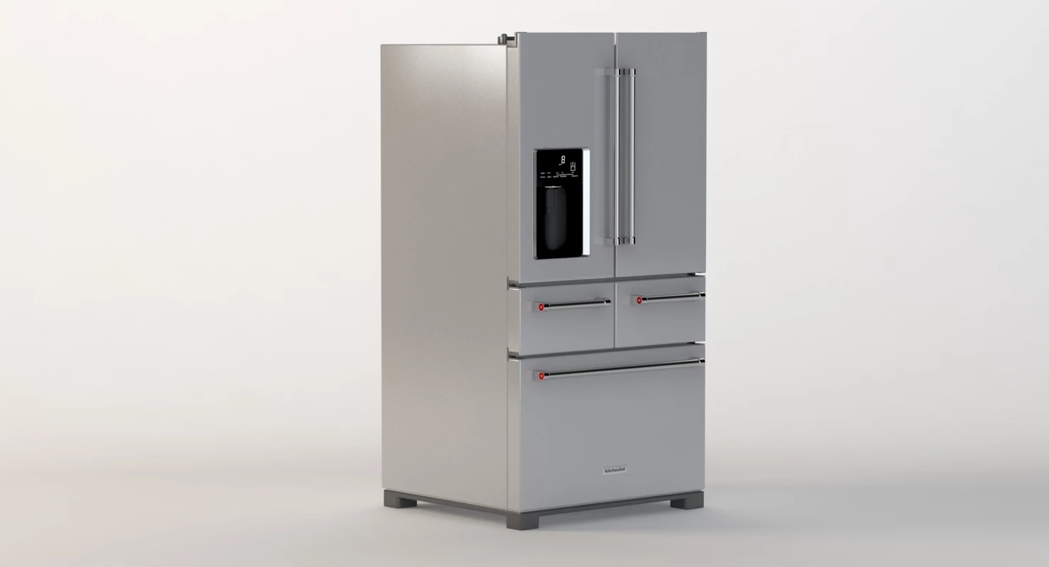 36 Inch 25 8 Cu Ft Platinum Interior Refrigerator 3D Model_04