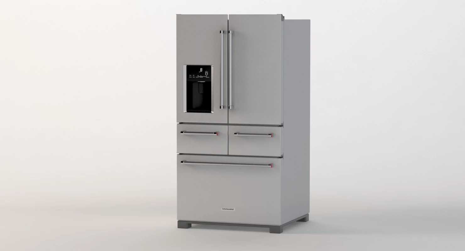36 Inch 25 8 Cu Ft Platinum Interior Refrigerator 3D Model_09