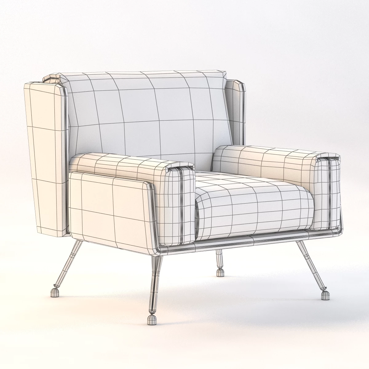 A and A Residential Lounge Chair 3D Model_04